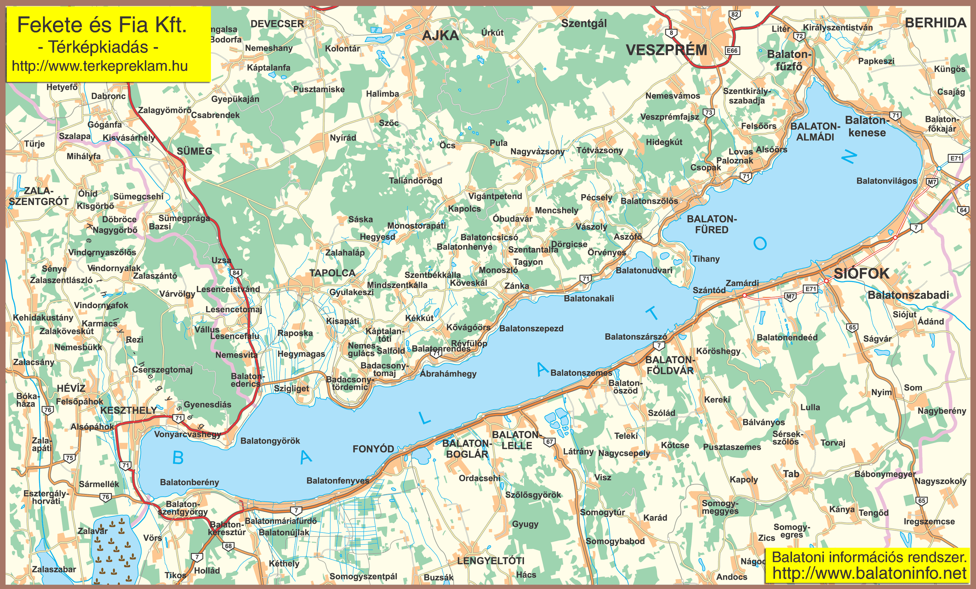 balaton és környéke részletes térkép Online térképek: Balaton térkép balaton és környéke részletes térkép